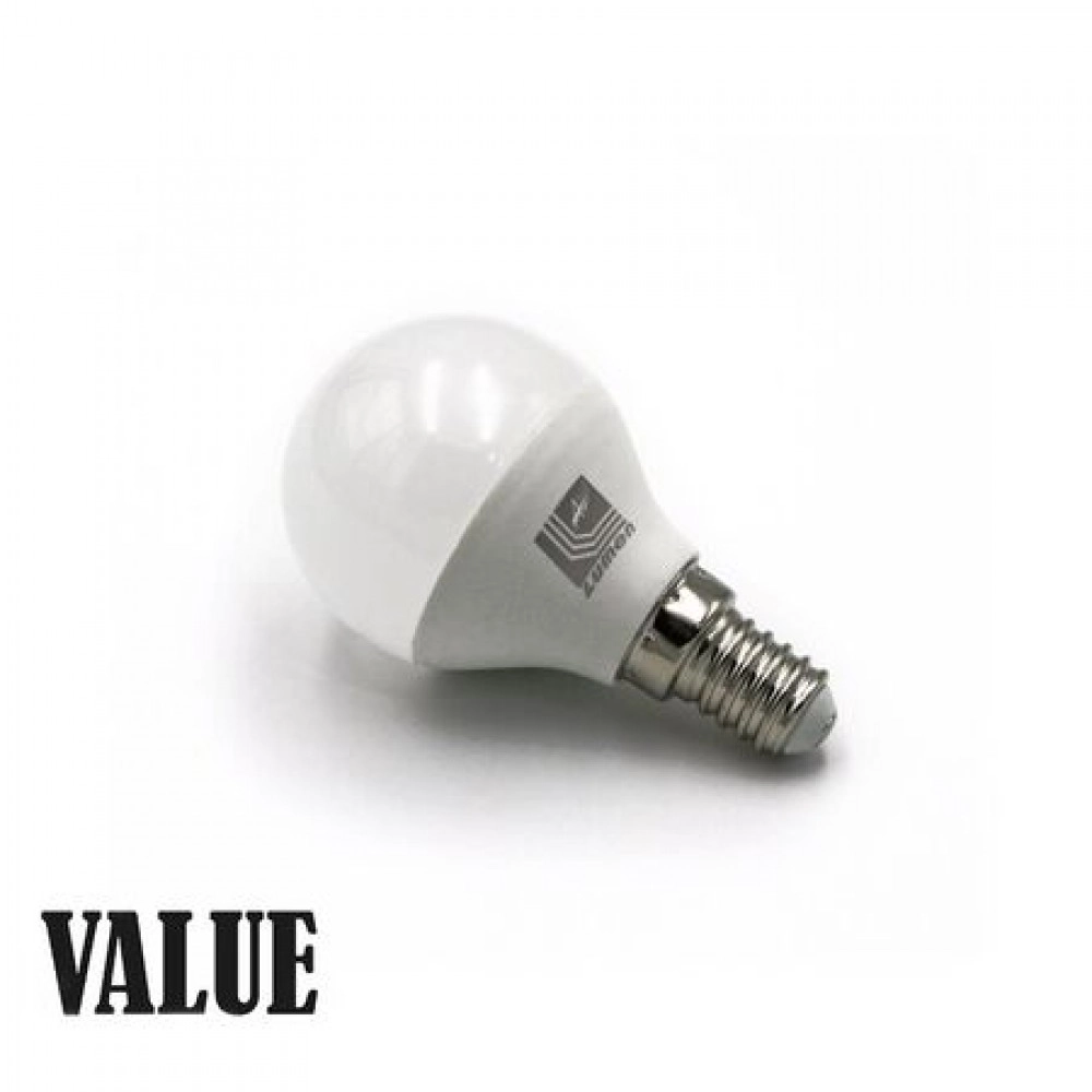 LED ΛΑΜΠΑ ΣΦΑΙΡΙΚΟ Ε14 6W 230V ΘΕΡΜΟ 3000Κ VALUE