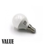 LED ΛΑΜΠΑ ΣΦΑΙΡΙΚΟ Ε14 7W 230V ΛΕΥΚΟ 4000Κ VALUE