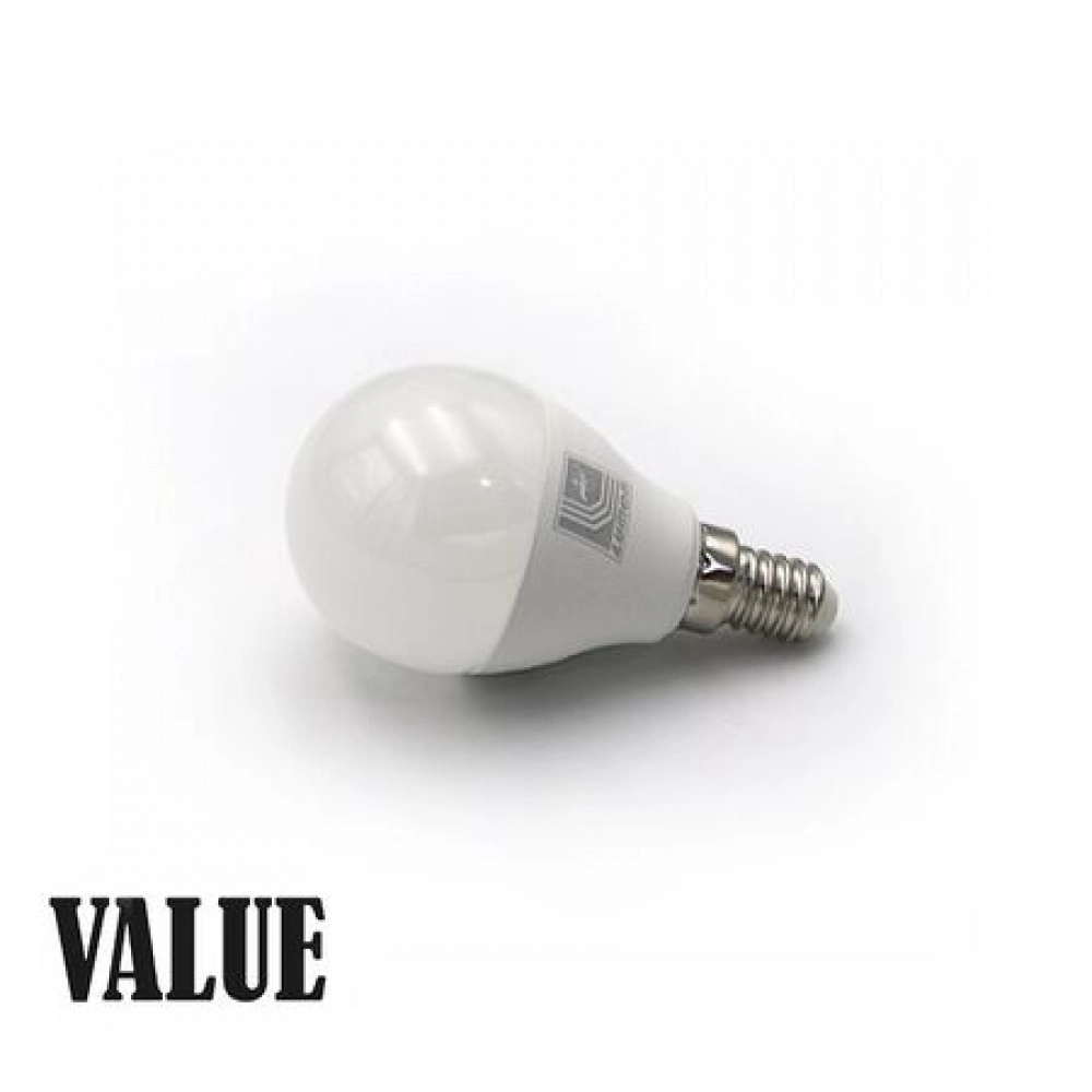 LED ΛΑΜΠΑ ΣΦΑΙΡΙΚΟ Ε14 8W 230V ΛΕΥΚΟ 4000Κ VALUE