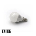 LED ΛΑΜΠΑ ΣΦΑΙΡΙΚΟ Ε14 8W 230V ΛΕΥΚΟ 4000Κ VALUE
