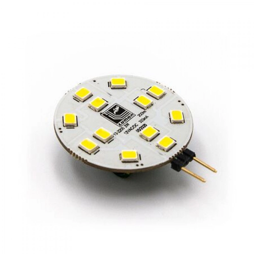 LED ΛΑΜΠΑ SMD G4 2W 12VAC/DC ΓΙΑ ΣΠΟΤ ΨΥΧΡΟ 6200Κ