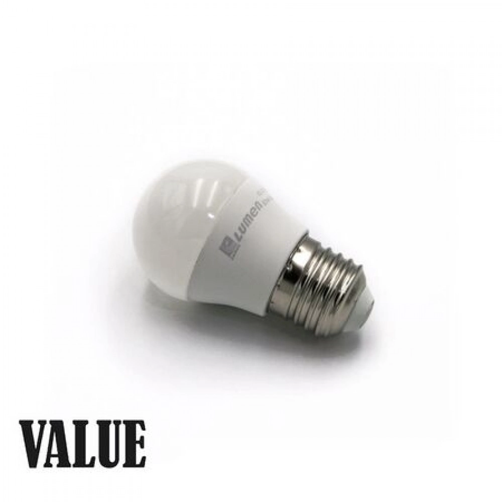 LED ΛΑΜΠΑ ΣΦΑΙΡΙΚΟ Ε27 6W 230V ΨΥΧΡΟ 6200Κ VALUE