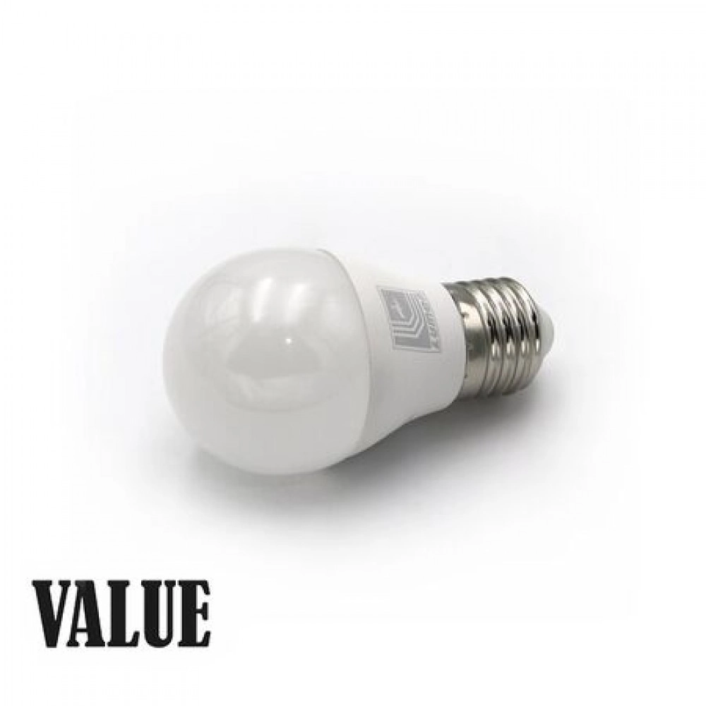 LED ΛΑΜΠΑ ΣΦΑΙΡΙΚΟ Ε27 8W 230V ΛΕΥΚΟ 4000Κ VALUE