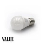 LED ΛΑΜΠΑ ΣΦΑΙΡΙΚΟ Ε27 8W 230V ΛΕΥΚΟ 4000Κ VALUE