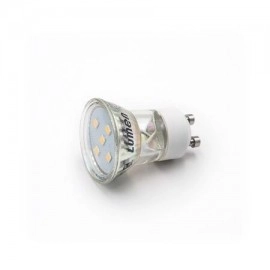 LED ΛΑΜΠΑ GU10 MR11 ΓΥΑΛΙΝΟ 2W 105° ΨΥΧΡΟ 6200Κ