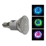 LED ΛΑΜΠΑ Ε14 18LED 1.5W 230V R.G.B