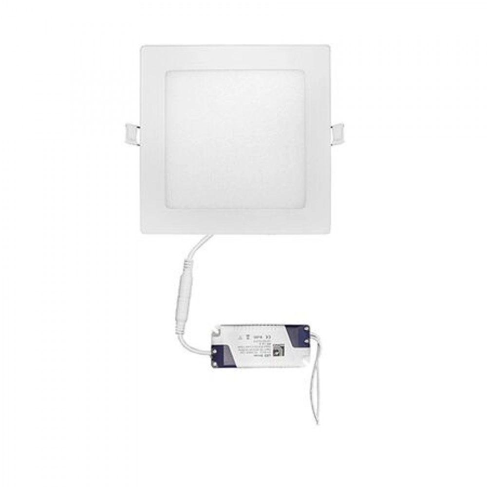 LED ΦΩΤΙΣ.ΨΕΥΔΟΡΟΦΗΣ ΑΛΟΥΜ. ΤΕΤΡΑΓΩΝΟ 12W 6300K 120° ΛΕΥΚΟ