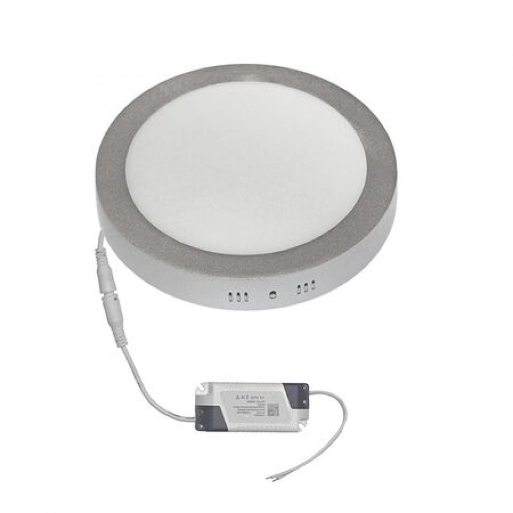 LED ΦΩΤΙΣΤΙΚΟ ΟΡΟΦΗΣ ΑΛΟΥΜΙΝΙΟΥ ΣΤΡΟΓΓΥΛΟ 18W 3000K ΑΣΗΜΙ