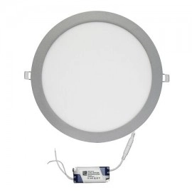 LED ΦΩΤΙΣΤΙΚΑ ΨΕΥΔΟΡΟΦΗΣ ΑΛΟΥΜ.ΣΤΡΟΓΓ 24W 6300K 120°ΑΣΗΜΙ