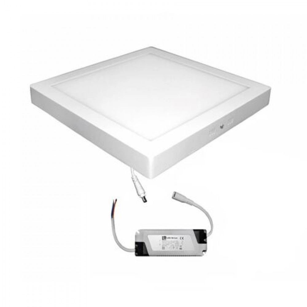 LED ΦΩΤΙΣΤΙΚΟ ΟΡΟΦΗΣ ΑΛΟΥΜΙΝΙΟΥ ΤΕΤΡΑΓΩΝΟ 24W 6300K ΛΕΥΚΟ