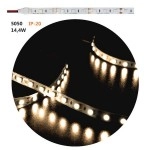 ΤΑΙΝΙΑ LED 5m 12VDC 14.4W/m 5050 60LED/m ΘΕΡΜΟ 3000K IP20