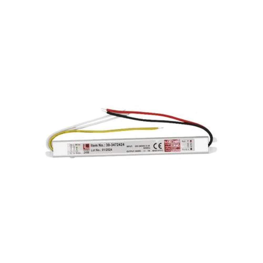 ΤΡΟΦΟΔ. ΣΤΕΝΟ ΓΙΑ ΤΑΙΝΙΕΣ LED 240V/24VDC 24W IP20 178*18*18